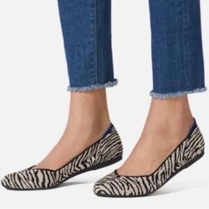 Rothy's The Flat Zebra Print Ballet  Size 7